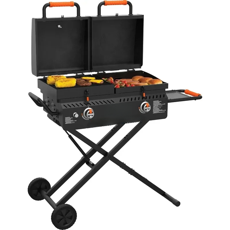 Electric Griddle Flat Top - Stasiun Panggangan BBQ Portabel Tugas Berat