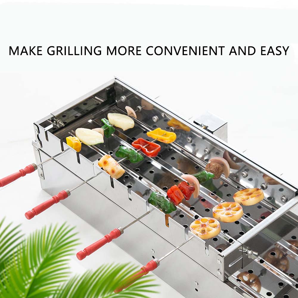 Hot Dog Roller Grill - Tusukan pemanggang baja tahan karat komersial