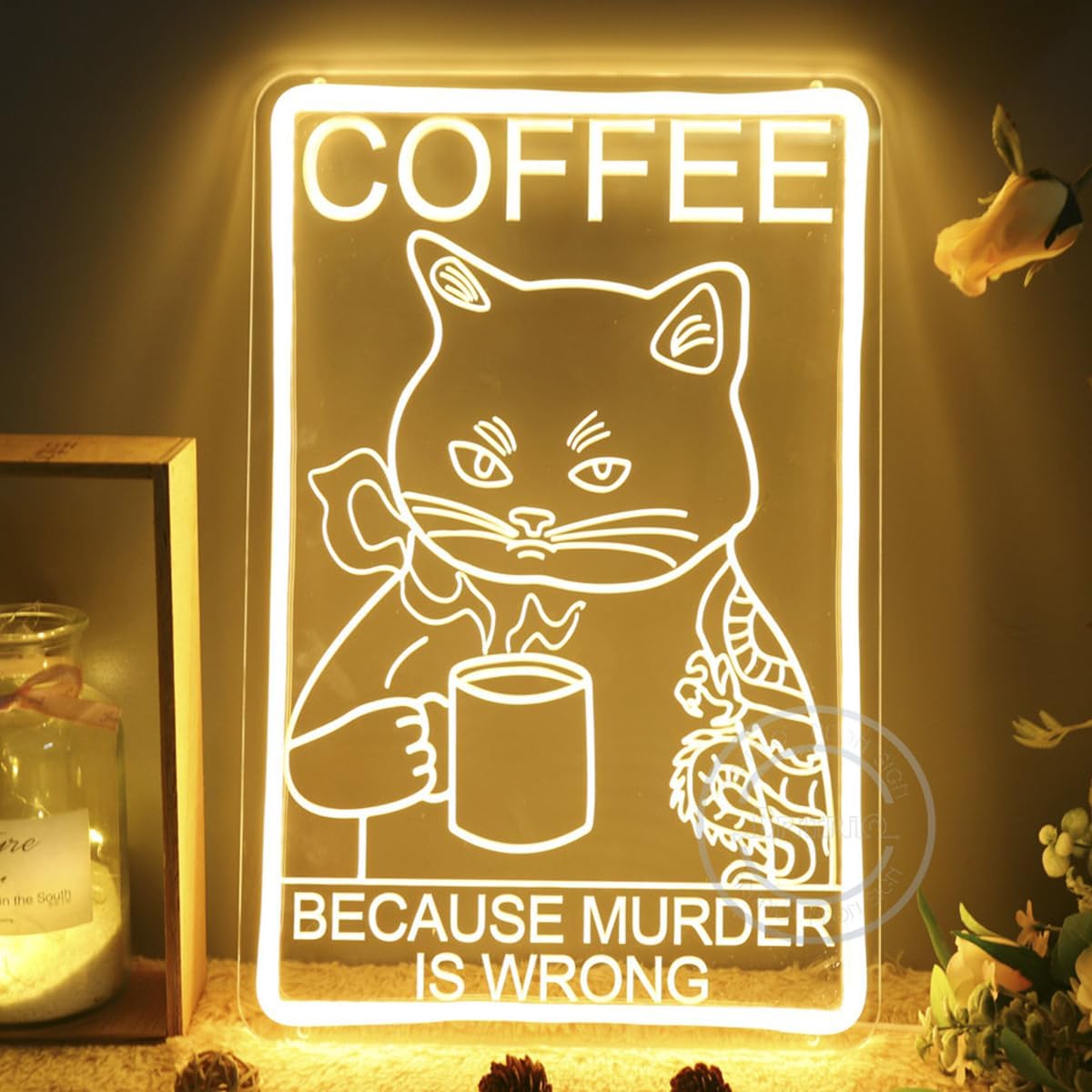 Commercial Kitchen Quotes - Lampu Neon LED Kucing Lucu untuk