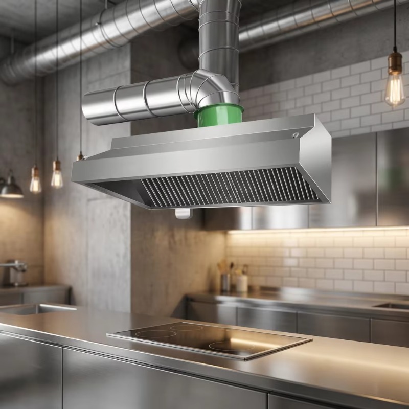 Commercial Kitchen Exhaust Hood - Penghisap Asap Dapur Kombinasi Stainless Steel