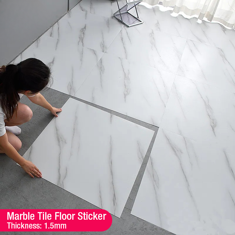 Commercial Kitchen Tiles - Stiker lantai ubin marmer tebal tiruan,