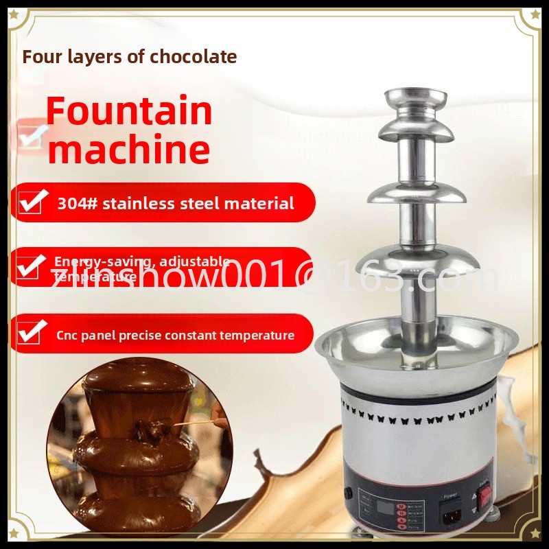 Chocolate Fountain Commercial - Mesin Air Terjun Cokelat 4 Lapis,