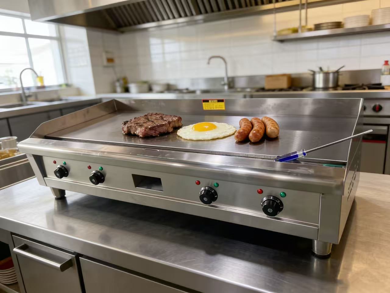 Electric Griddle Flat Top - Pemanggang Listrik Komersial dengan Kontrol Suhu
