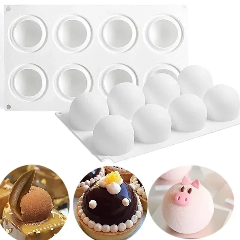 Commercial Kitchen Accessories - Cetakan silikon bola 3D untuk kue