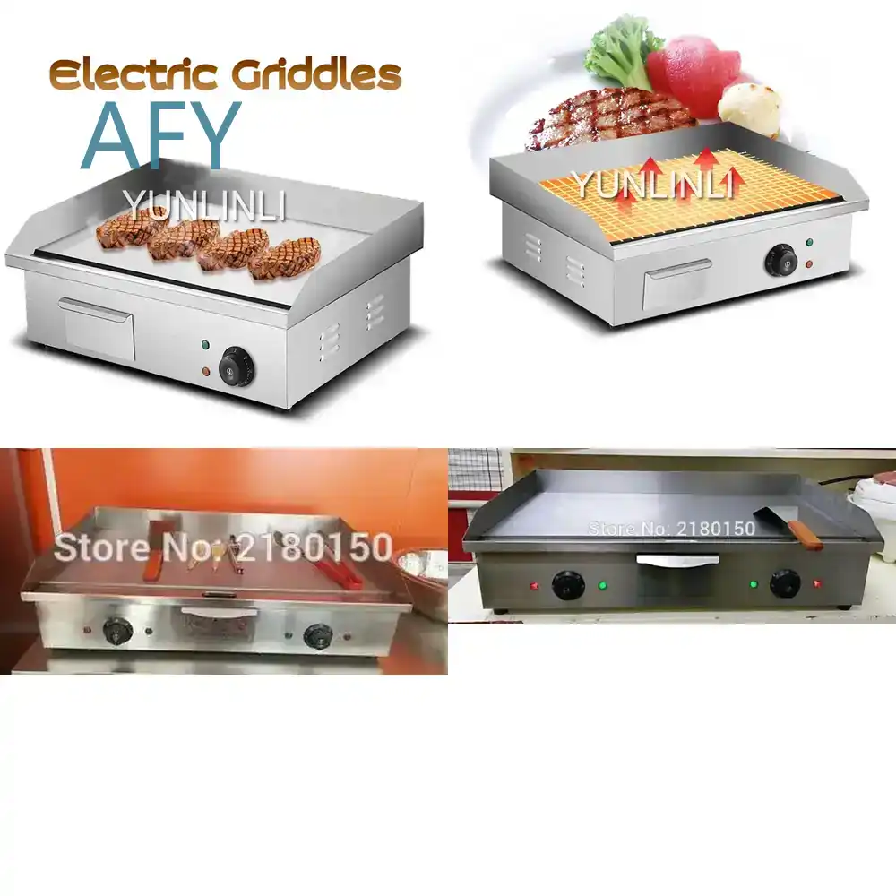 Electric Griddle Flat Top - Pemanggang Listrik untuk Peralatan Teppanyaki Komersial,