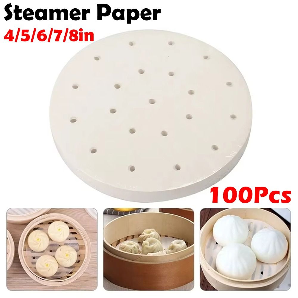 Commercial Kitchen Accessories - 100 Buah Kertas Kukus Roti Kukus