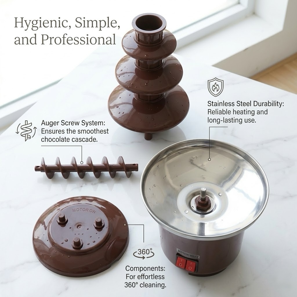 Mesin Fondue Cokelat Listrik 3 - Chocolate Fountain Commercial ulasan dan harga