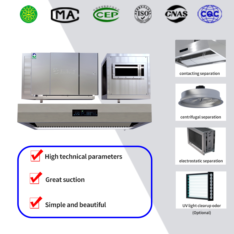 Penghisap Asap Komersial Elekt - Commercial Kitchen Chimney ulasan dan harga