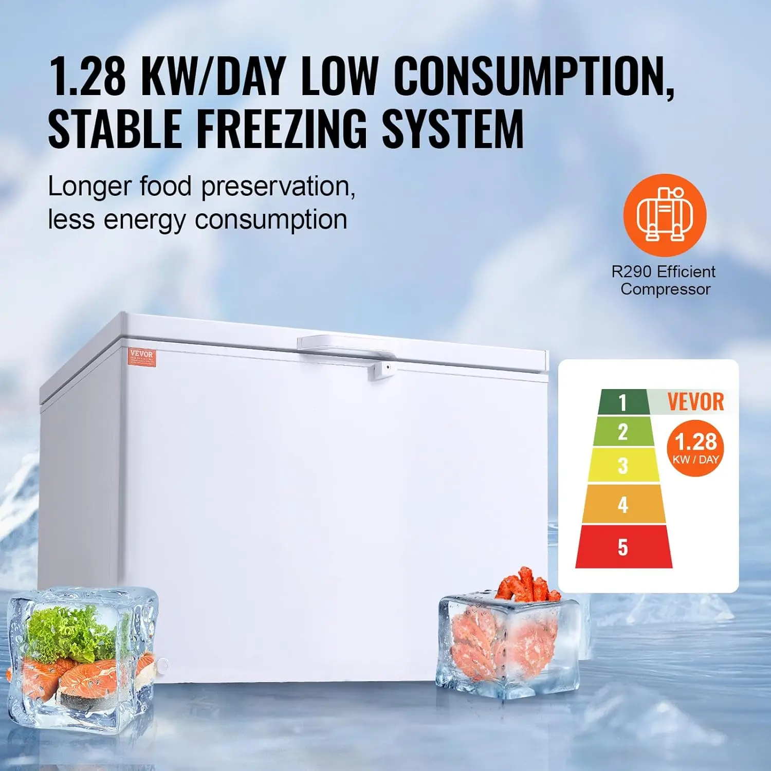 Freezer Dada, 12.8 Cu.ft / 345 - Commercial Chest Freezer ulasan dan harga