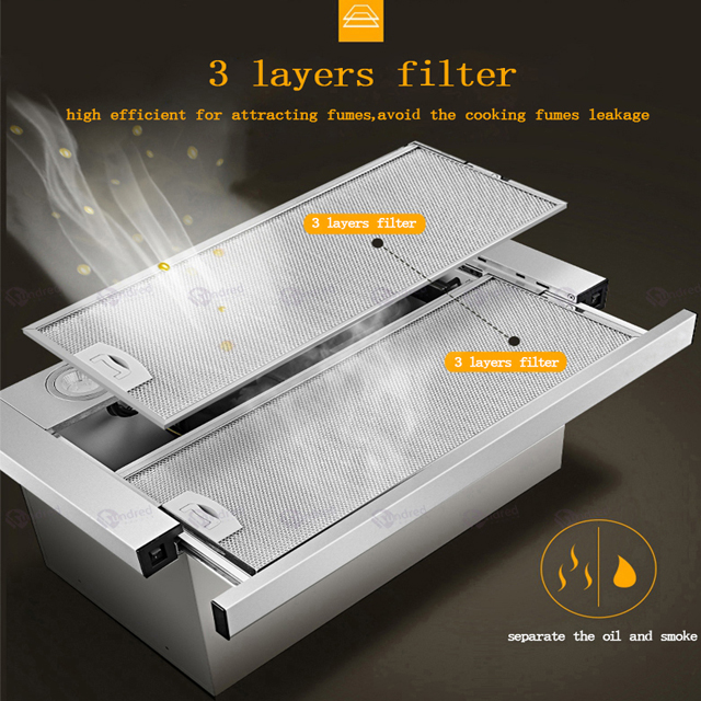 Penghisap Asap Dapur Terintegr - Commercial Kitchen Chimney ulasan dan harga