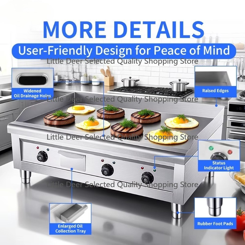 Peralatan Dapur Restoran Komer - Electric Griddle Flat Top ulasan dan harga