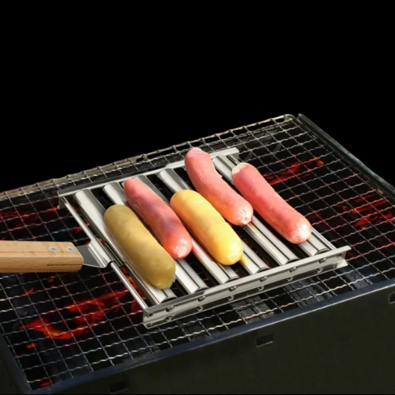 Penggiling Hot Dog dengan Gaga - Hot Dog Roller Grill ulasan dan harga