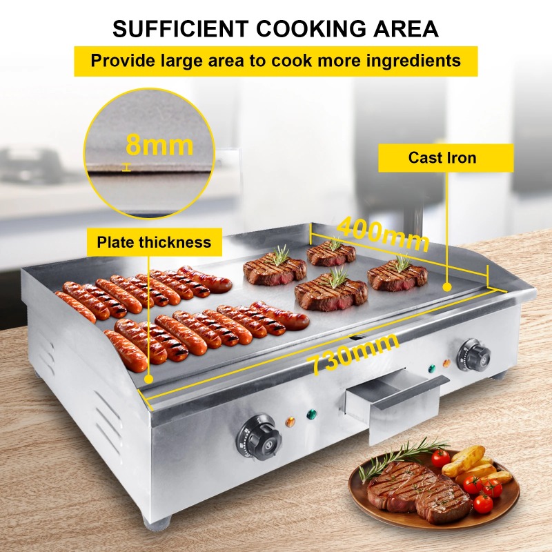 Kompor Listrik Komersial Produ - Electric Griddle Flat Top ulasan dan harga