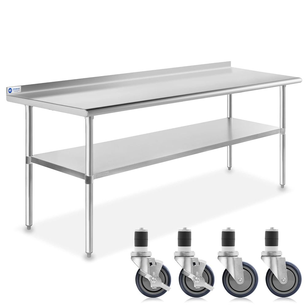 Meja Stainless Steel 72 inci.  - Commercial Kitchen Backsplash ulasan dan harga