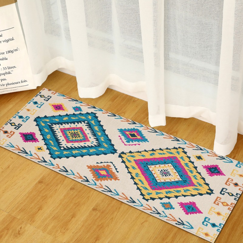 Karpet Panjang Pola Ubin Biru- - Commercial Kitchen Tile Flooring ulasan dan harga