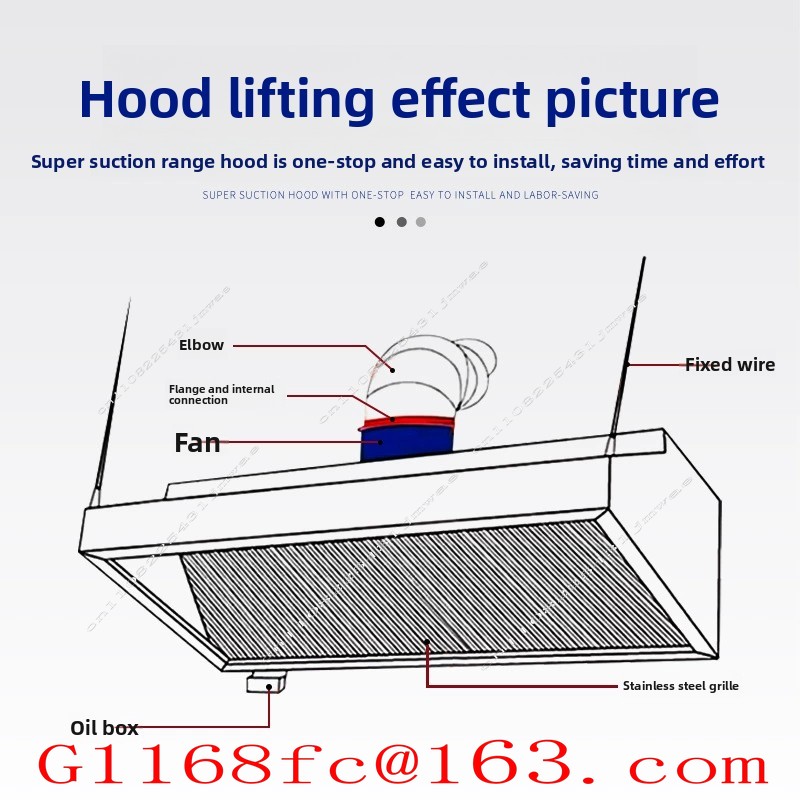 Penghisap Asap Stainless Steel - Commercial Kitchen Exhaust Hood ulasan dan harga